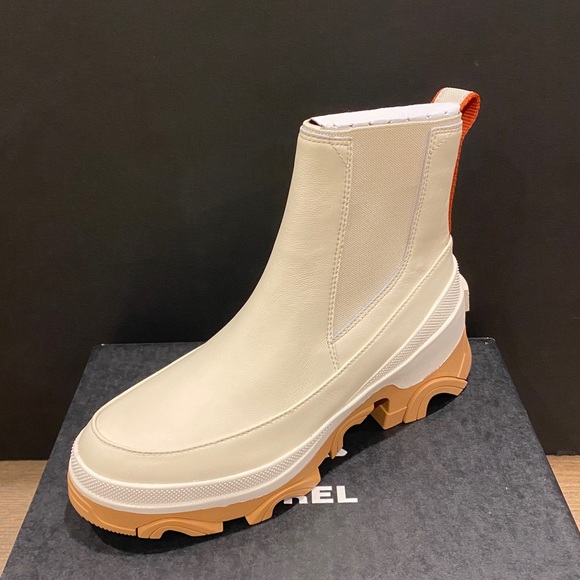 Sorel Brex Chelsea Leather Naturel Pull On Bootie Ankle Short Boots Shoes 8 NEW - Picture 5 of 7